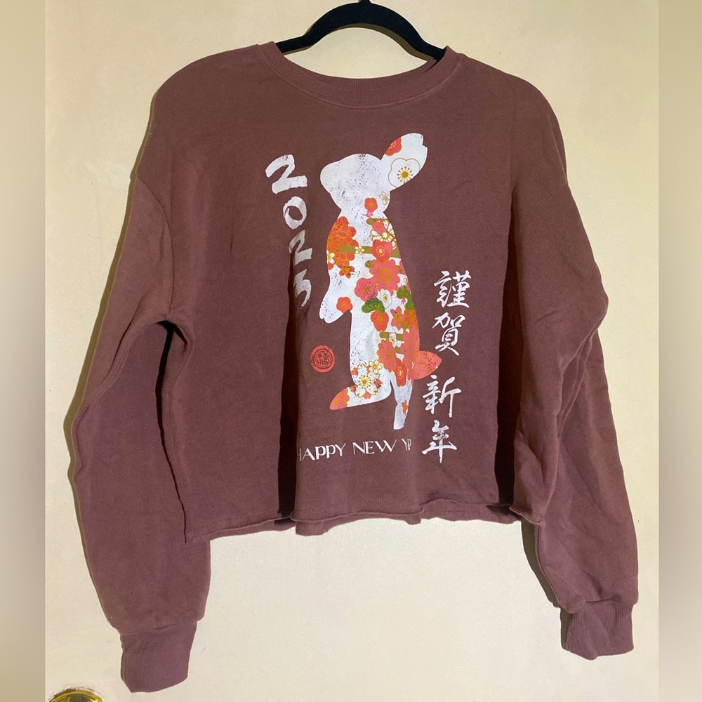 Grayson Threads Brown Cropped Sweatshirt